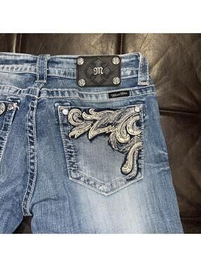 Miss Me JP5614S Skinny Jeans Women’s Sz 31X32 Blue Medium Wash Stretch Denim